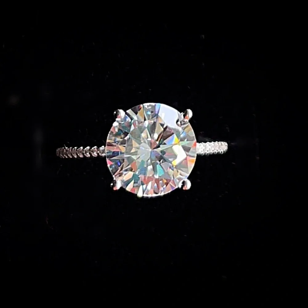 3Ct Zircon Sterling Silver Ring! VIDEO AVAILABLE!